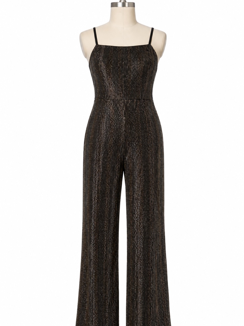 Trixxi Black Jumpsuit with Gold Metallic Thread